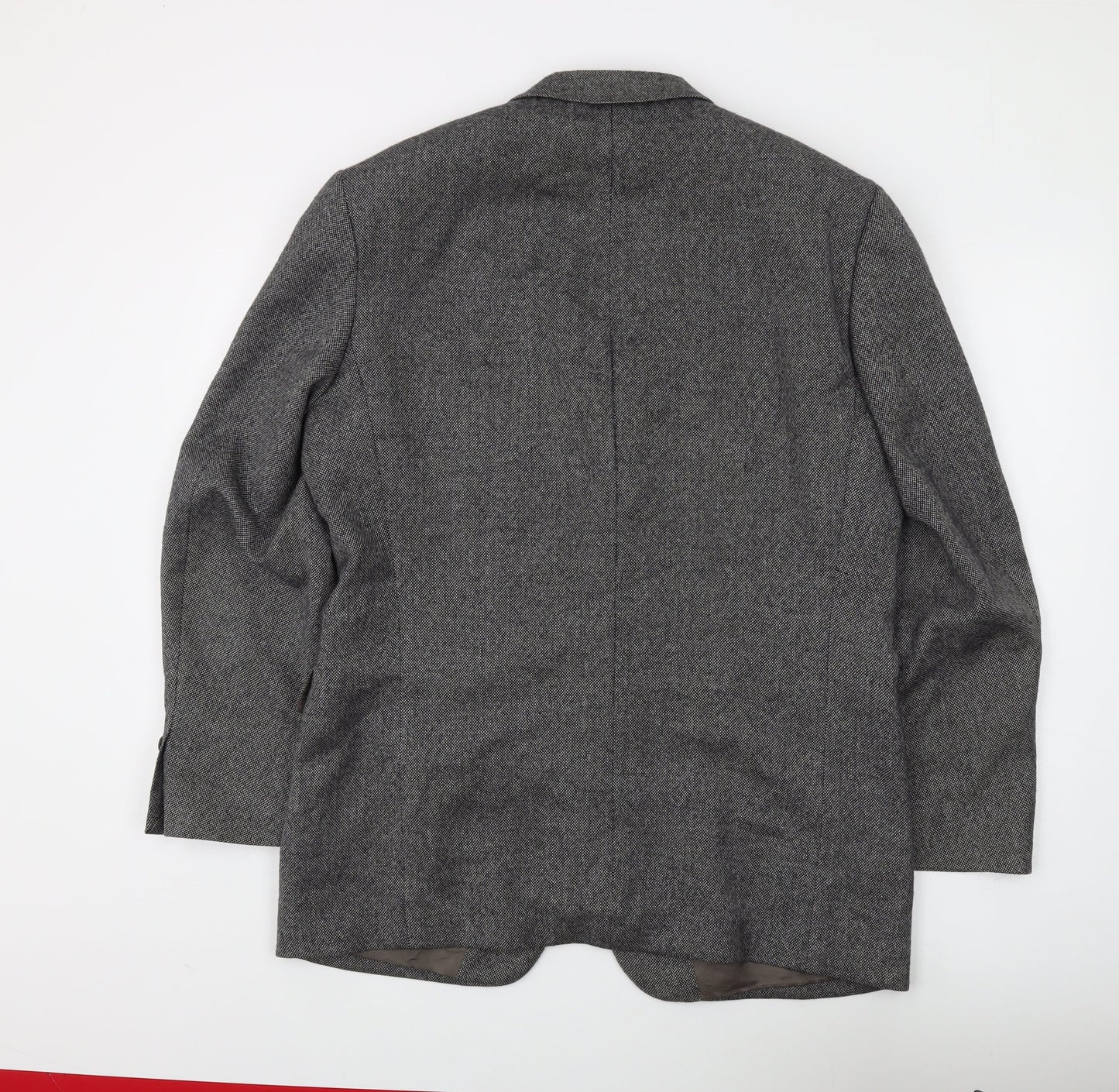Lino Vierra Men's Grey 50 Single-Breasted Blazer