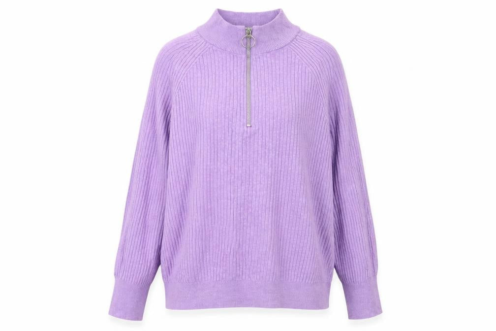Marks & Spencer Women's Purple Full Zip Jumper M