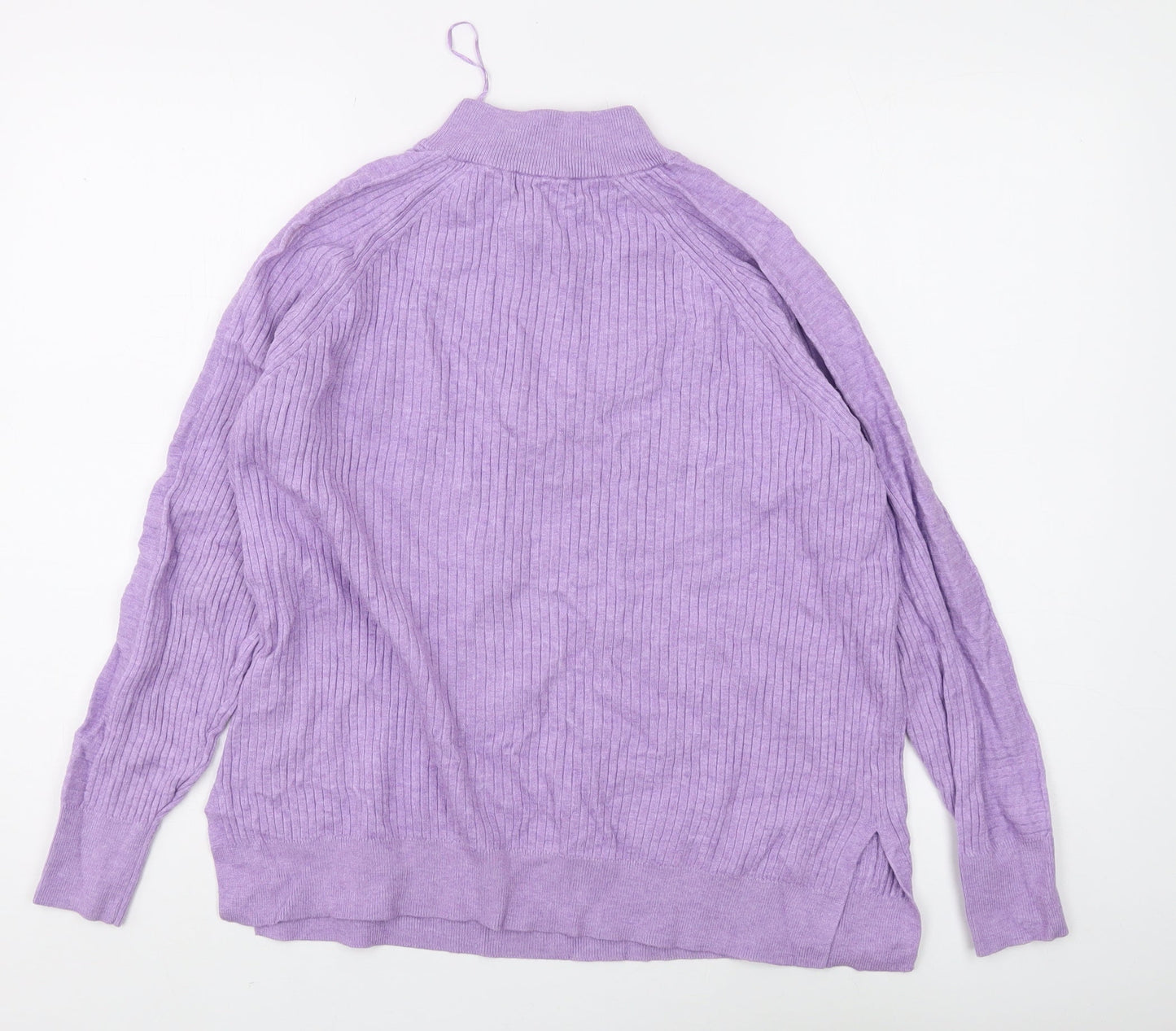 Marks and Spencer Women's Purple Full Zip Jumper M