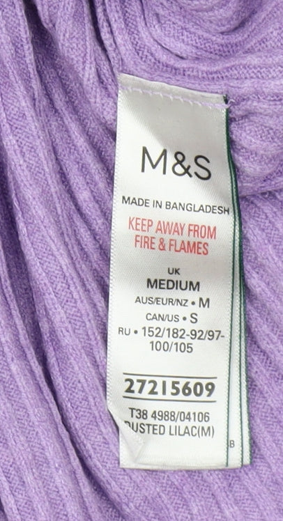 Marks and Spencer Women's Purple Full Zip Jumper M