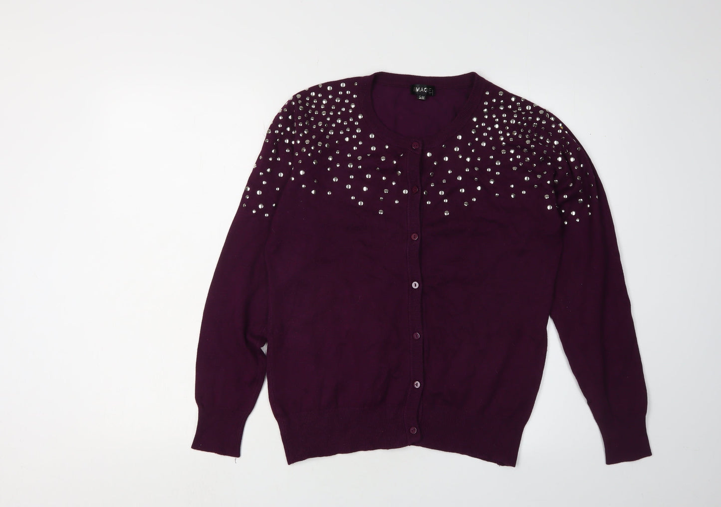 Image Women's Purple Studded Cardigan - S