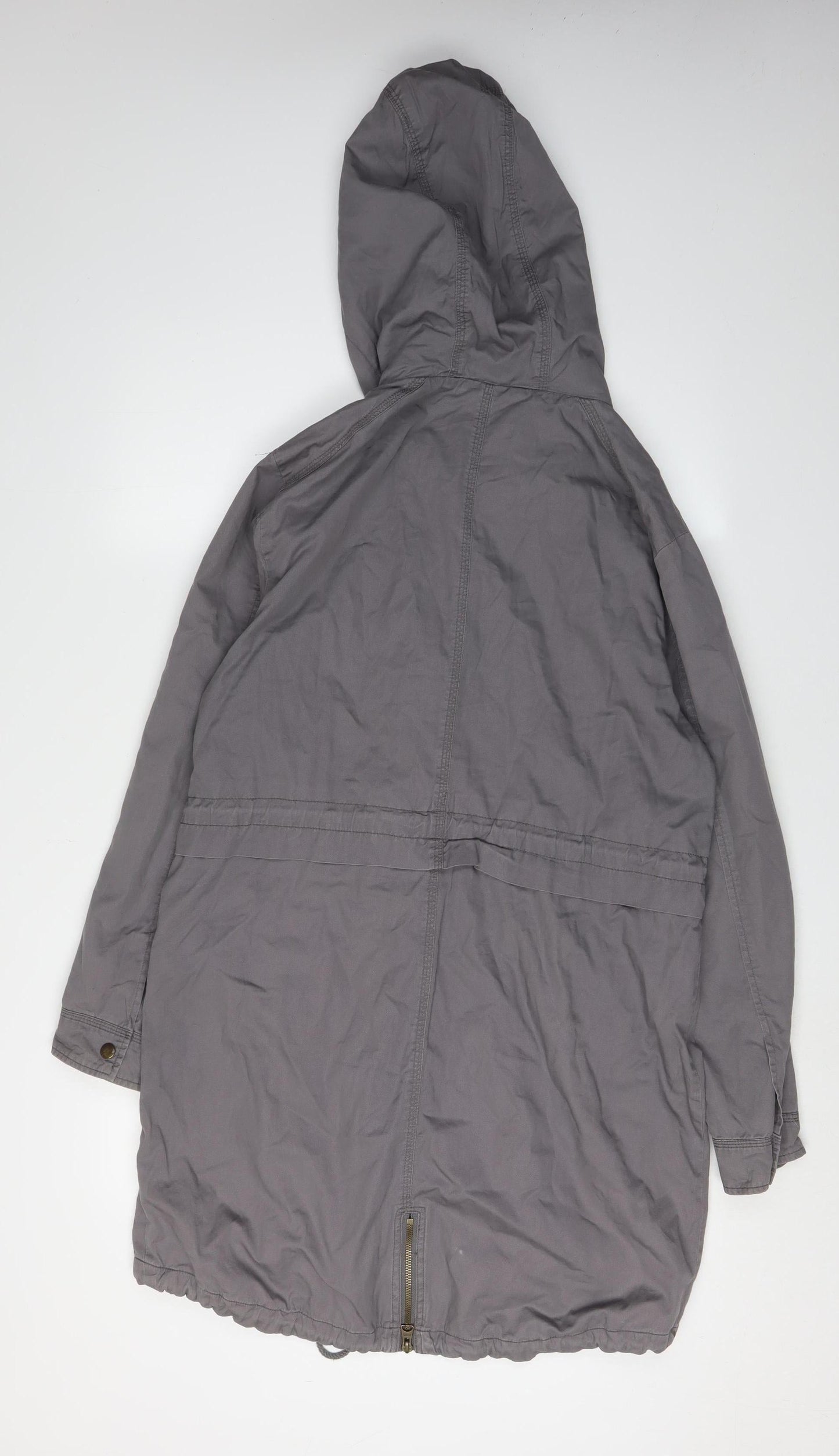 Indigo Collection Women's Grey Quilted Parka - Size 12