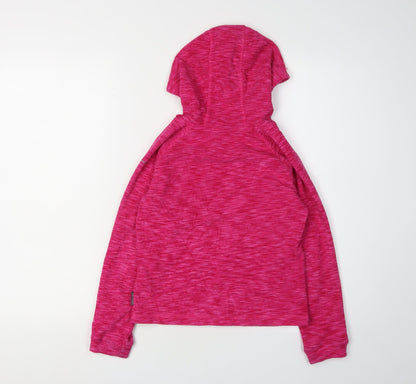 Back view of Trespass girls’ pink pullover hoodie -, size 7-8, years