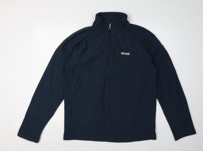 Regatta Men's Blue 1/4 Zip Fleece Sweatshirt L