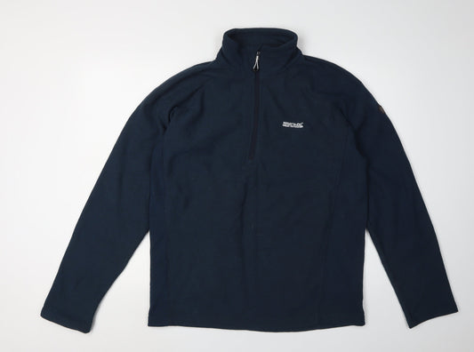 Regatta Men's Blue 1/4 Zip Fleece Sweatshirt L