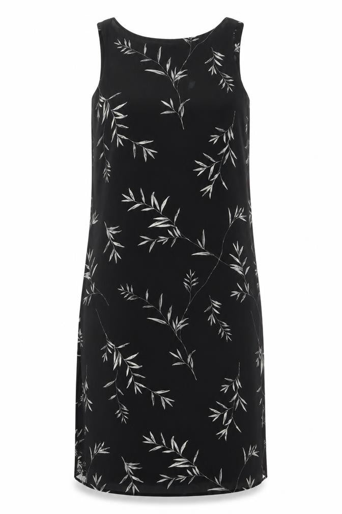 Emma James Women's Black Floral Shift Dress Size 14