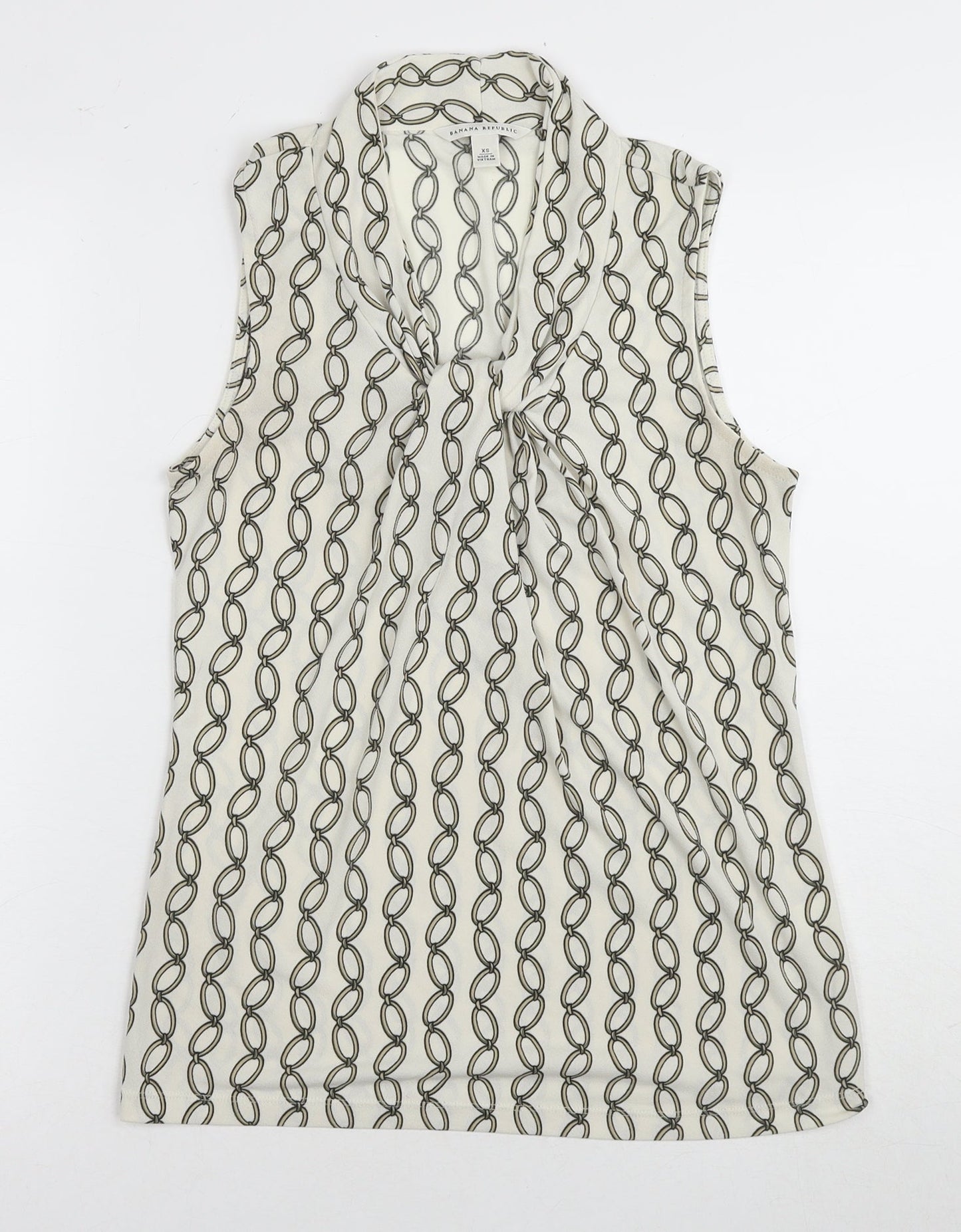 Banana Republic Women's Ivory XS Geometric Blouse