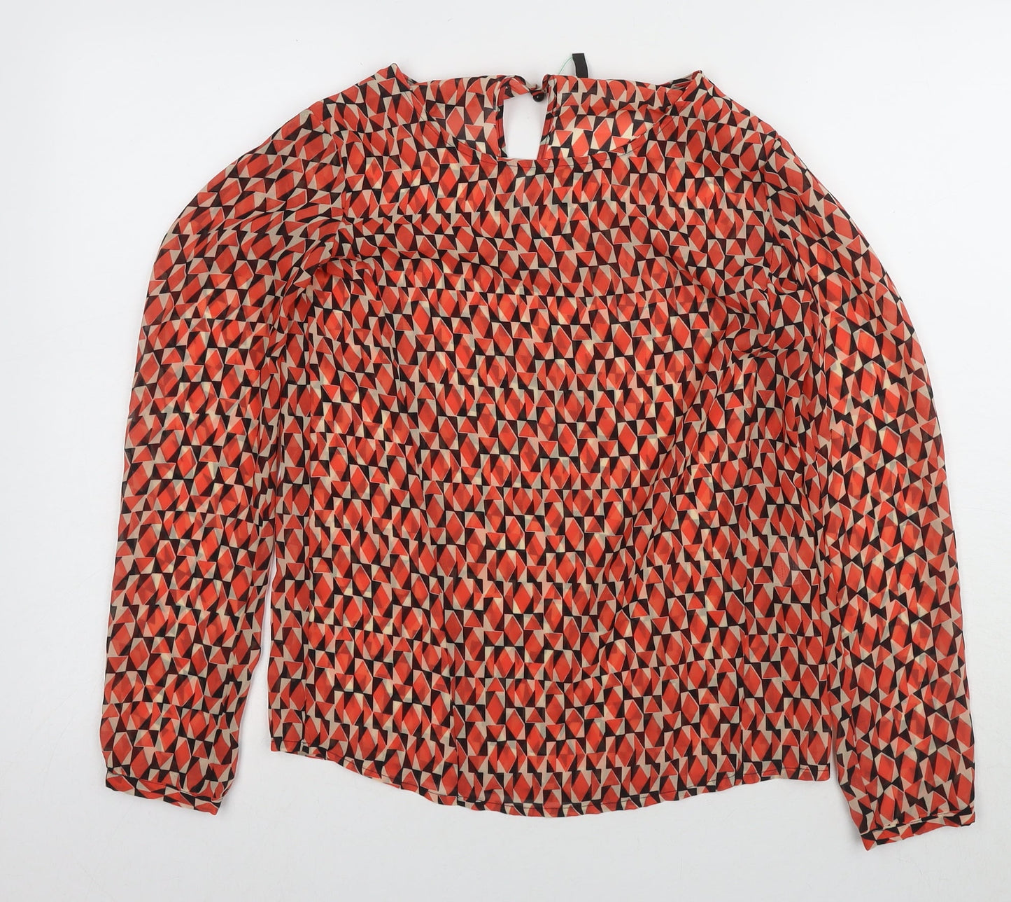Benetton Womens Multicoloured Geometric Blouse XS