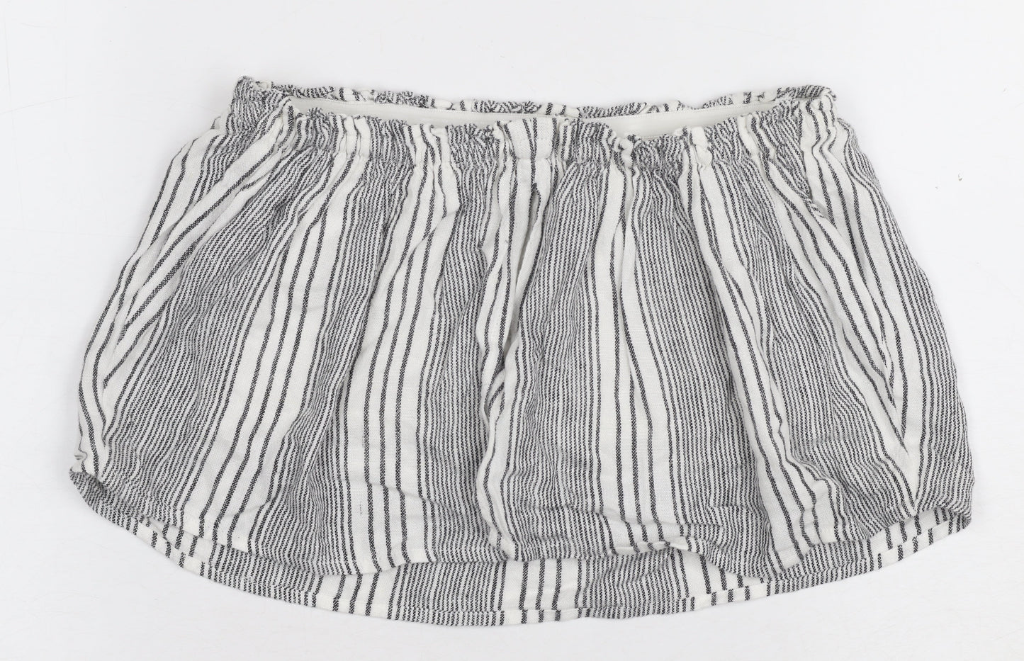 Hollister Women’s White Striped Cropped Blouse, S