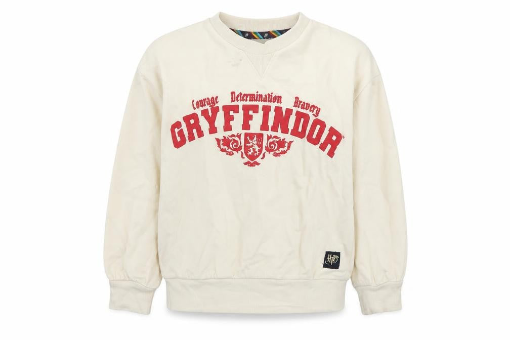 Harry Potter Girls Ivory Gryffindor Pullover Sweatshirt 7-8 Years