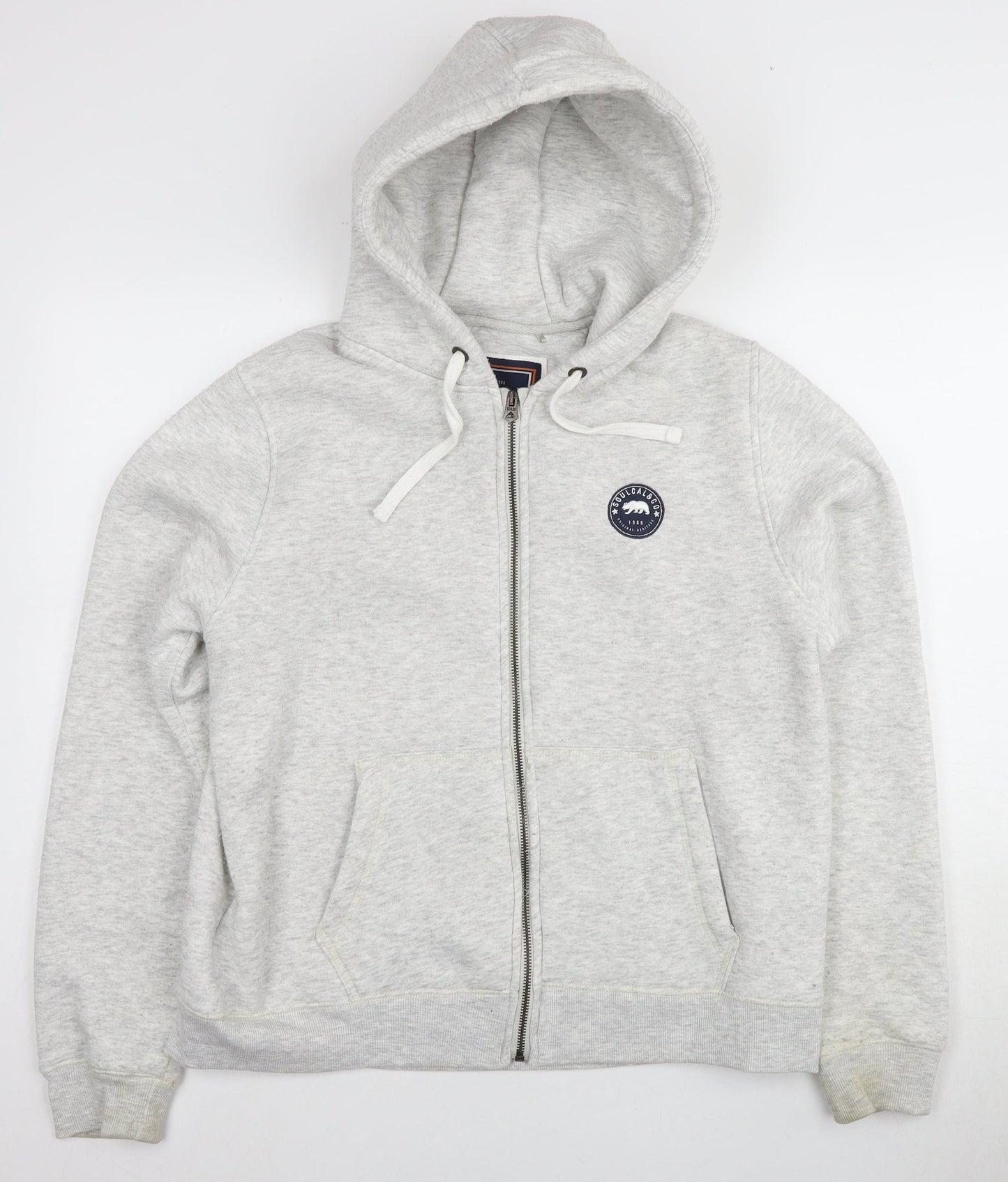 SoulCal & Co Unisex Grey Full Zip Hoodie Size 10