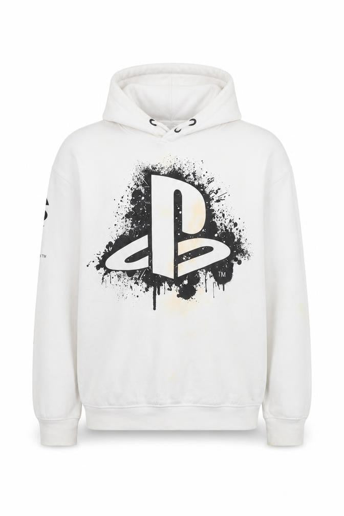 H&M Boys' White PlayStation Pullover Hoodie 10-12 Years