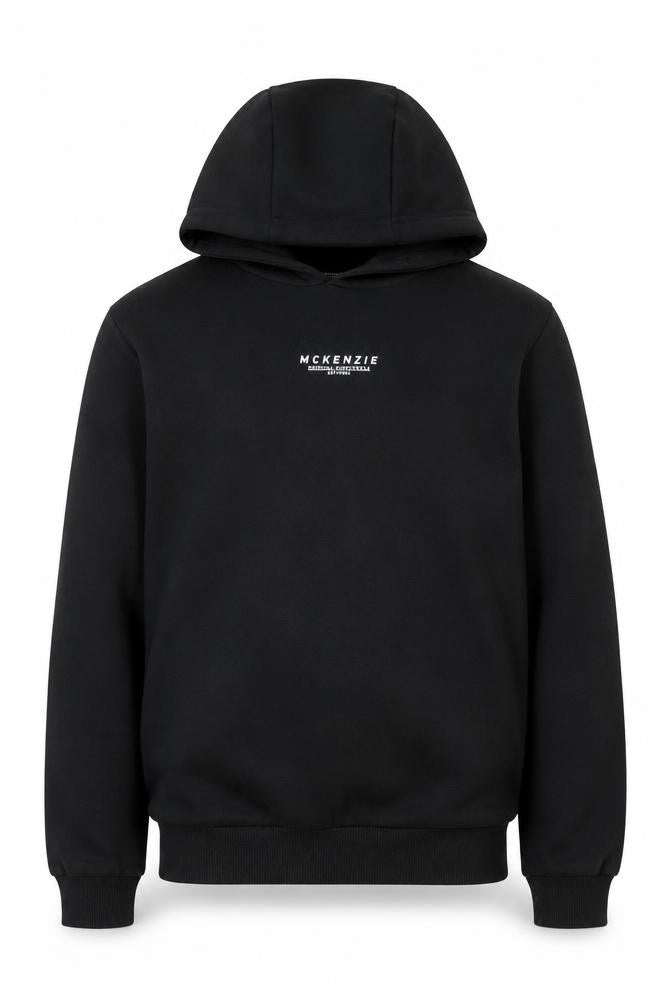 McKenzie Boys Black Hoodie 13-14 Years Pullover Logo Design