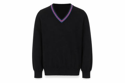 Trutex Boys Black V-Neck School Jumper, 9-10 Years, Cotton