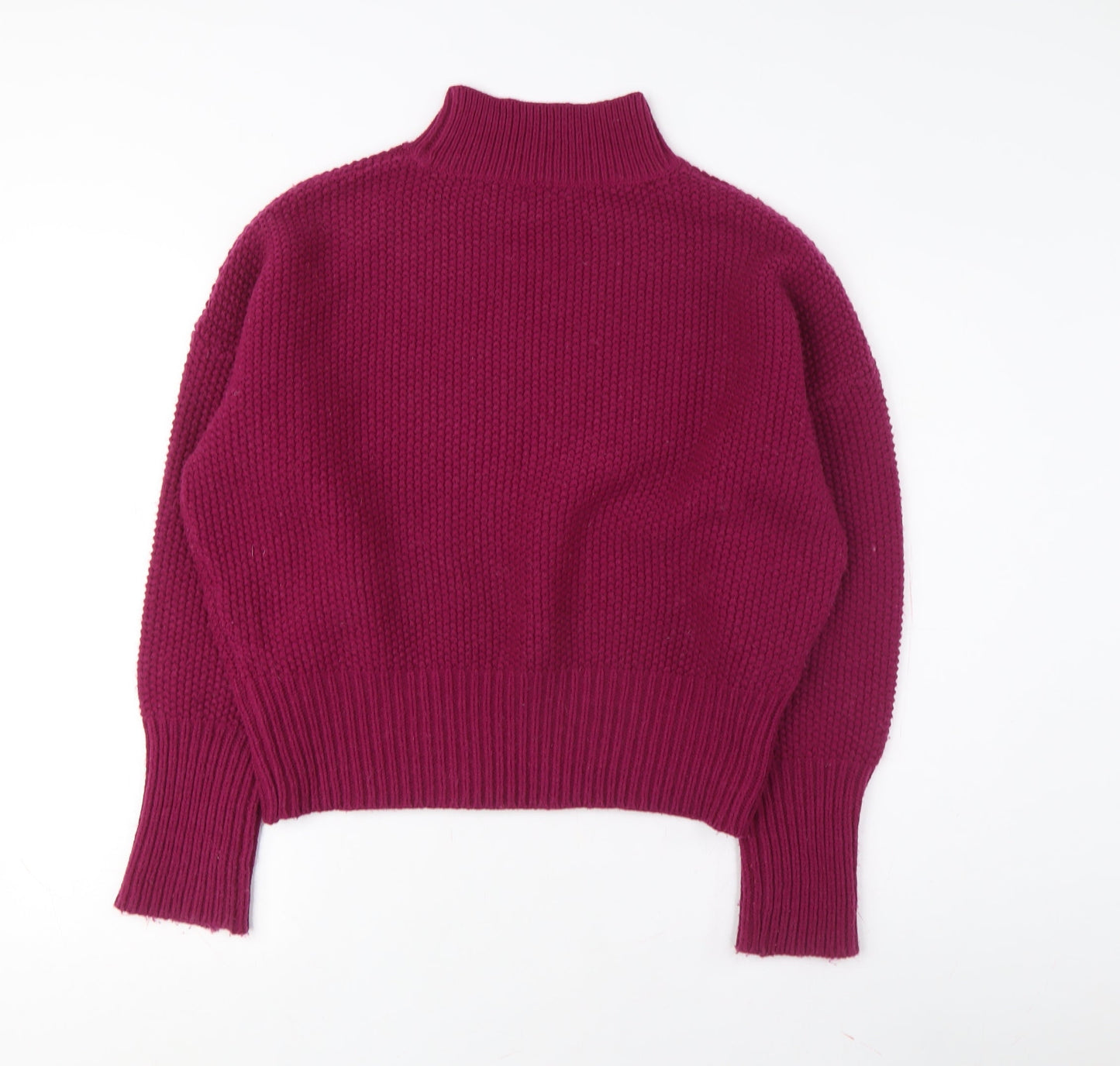 Red Herring Women's Red Mock Neck Pullover Jumper Size 10