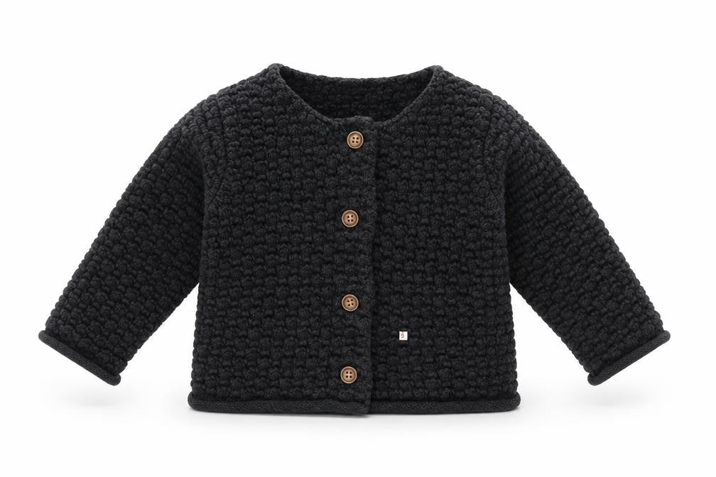 Gap Unisex Kids Black Cardigan, 6-12 Months, Autumn/Winter