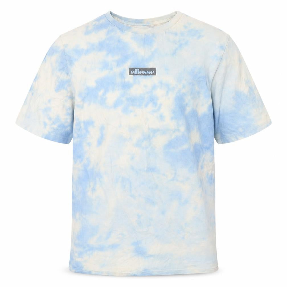 Ellesse Men's Blue Tie-Dye Logo T-Shirt, Size M