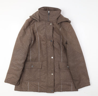 Vanessa Women's Brown Puffer Jacket Size 12 Hooded