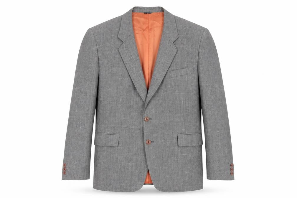 Tradition Men's Grey Wool Blazer, Size 46, Regular Fit