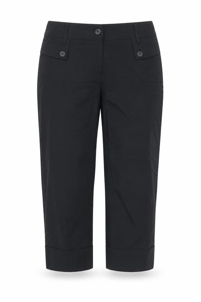 Loft Women Black Size 4 Capri Cotton Trousers