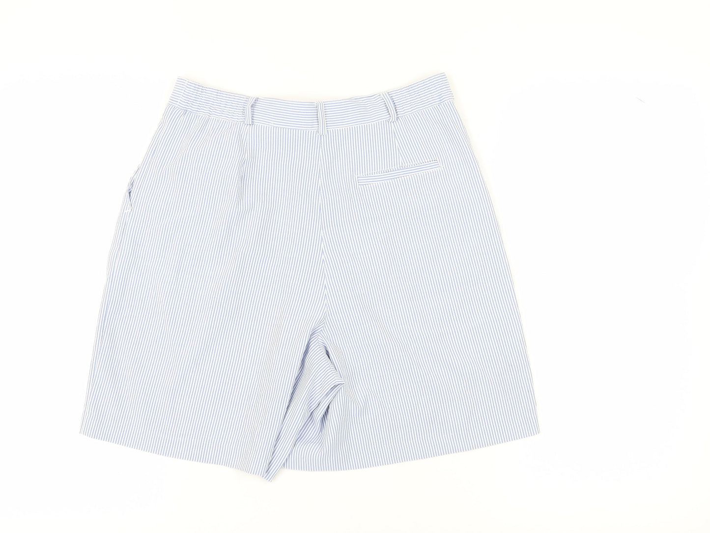 Talbots Women's Blue Striped Pleated Shorts Size 16 Petites
