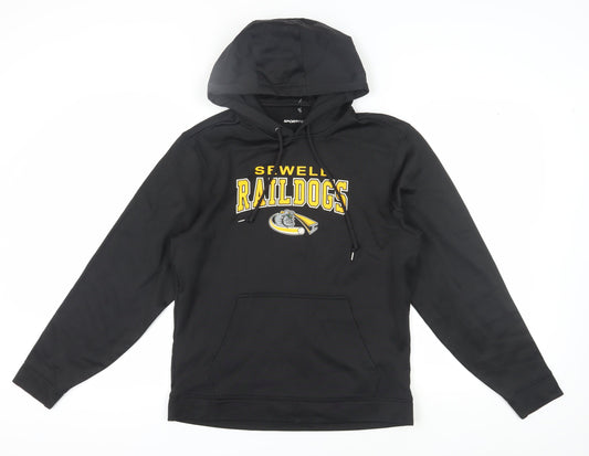Sport-Tek Unisex Black Hoodie S Polyester Logo