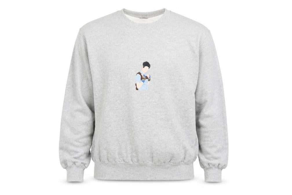 Gildan Unisex Grey Graphic Pullover Sweatshirt S