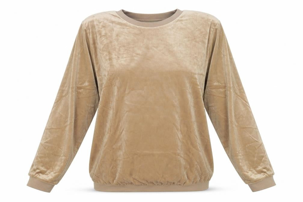 Roaman's Women's Beige Pullover Sweatshirt M