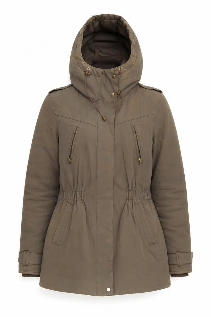modström Women Brown Parka Jacket XS