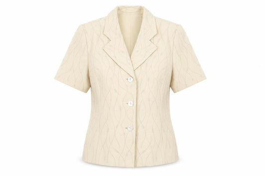 Kasper Women's Beige Suit Jacket - Size 12, Regular Fit