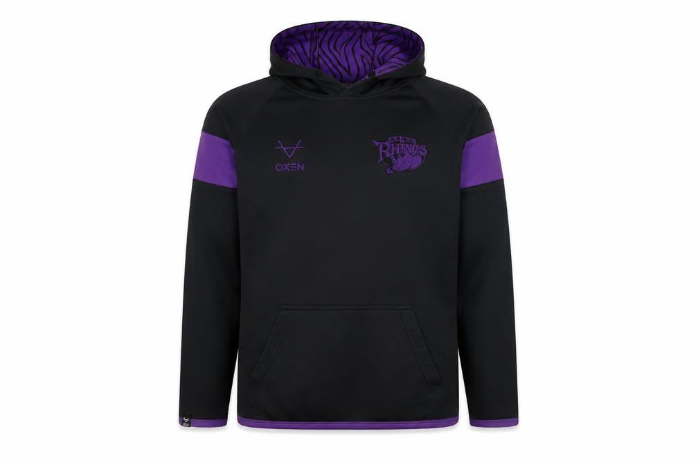 Oxen Men's Black Hoodie Pullover with Logo Accent Size S