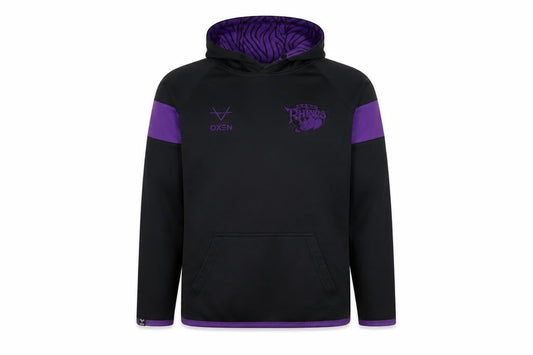 Oxen Men's Black Hoodie Pullover with Logo Accent Size S