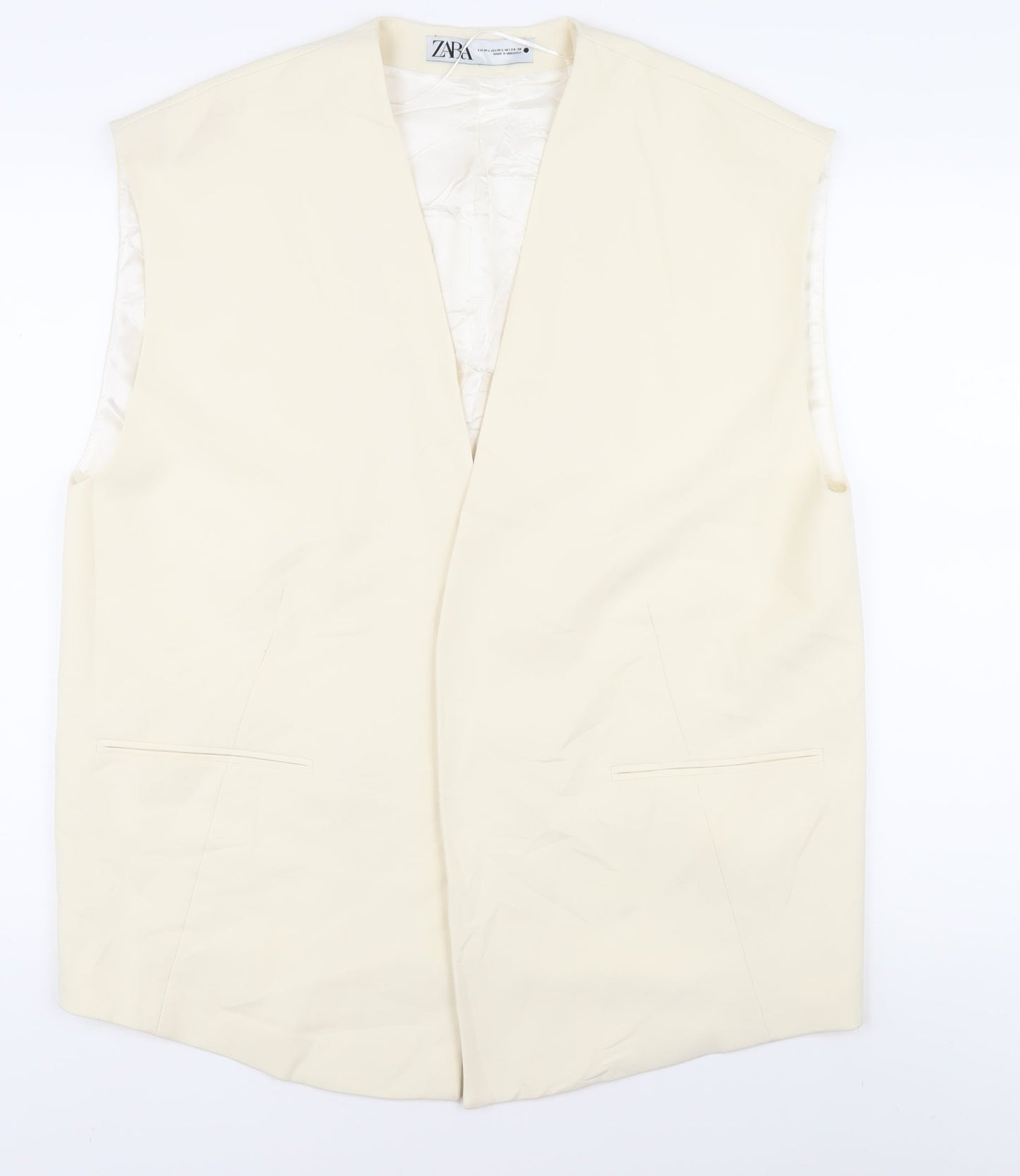 Zara Women's Ivory Vest M Sleeveless Jumper