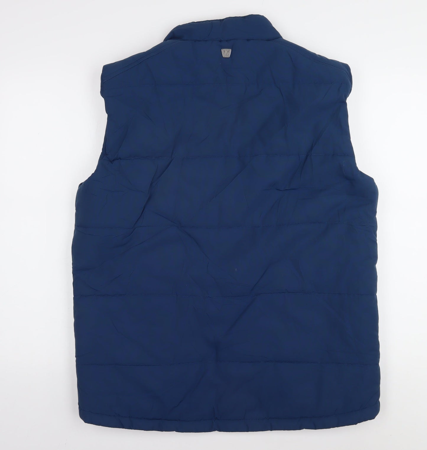 Morley Men's Blue L Puffer Waistcoat with Zipped Pockets
