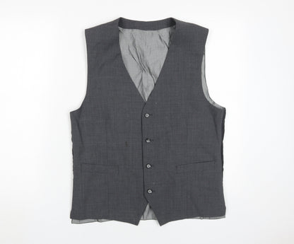 Skopes Men's Grey Suit Waistcoat 40R Regular Fit