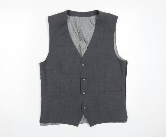 Skopes Men's Grey Suit Waistcoat 40R Regular Fit
