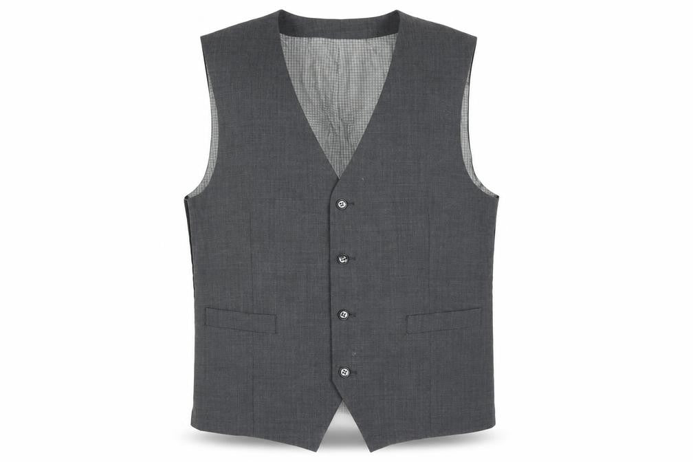Skopes Men's Grey Suit Waistcoat 40R Regular Fit