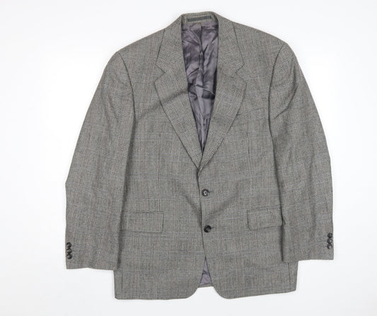 Odermark Mens Grey Wool Check Blazer 40S