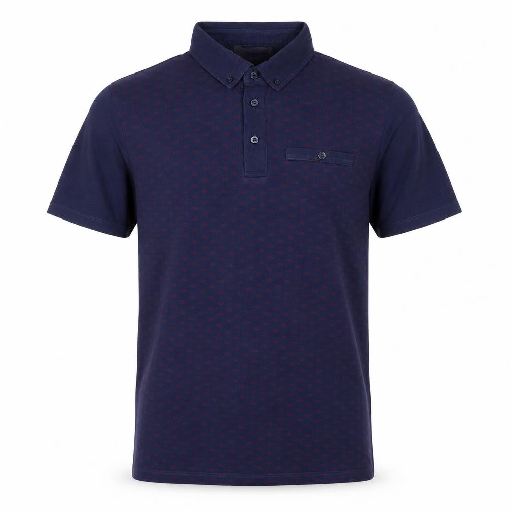 Jack & Jones Men's Blue M Graphic Polo Shirt