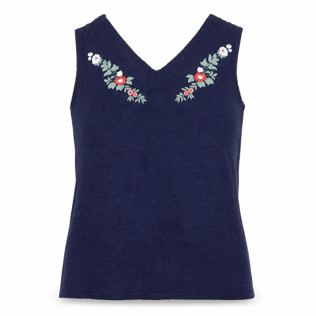 Laura Ashley Women's Blue Viscose Sleeveless Tank