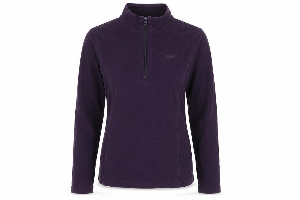 Gap Women's Purple M Henley 1/4 Zip Sweatshirt Casual