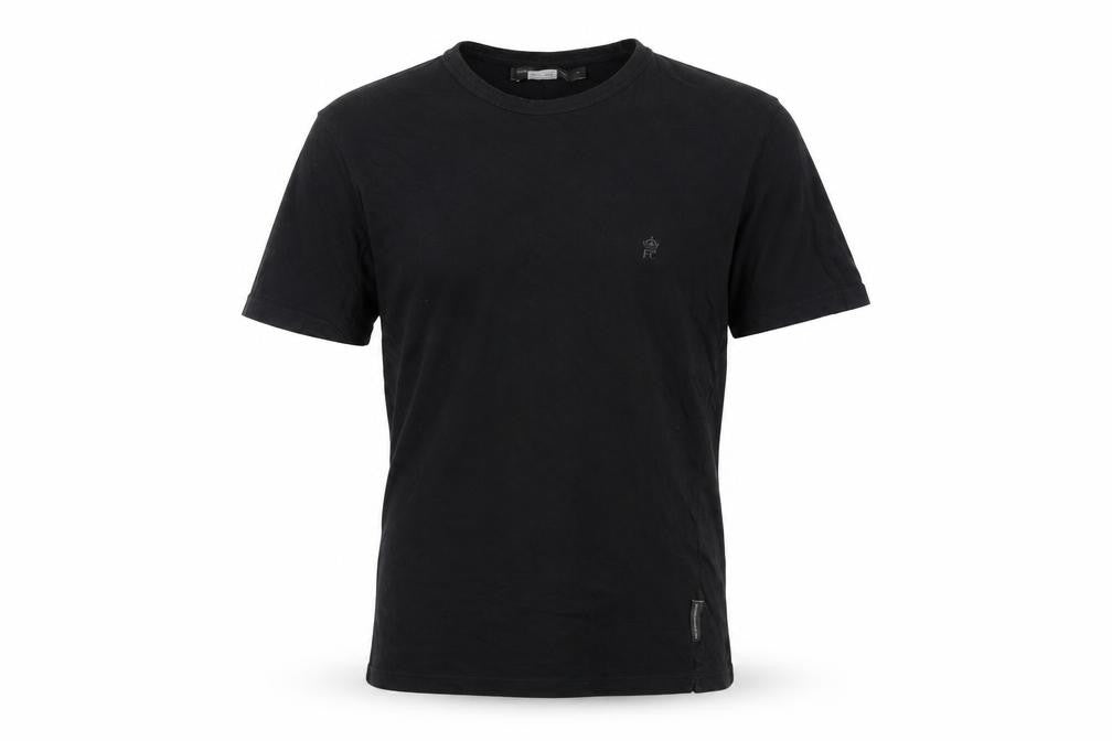 Front view of French Connection Black Cotton Men's T-Shirt, size S