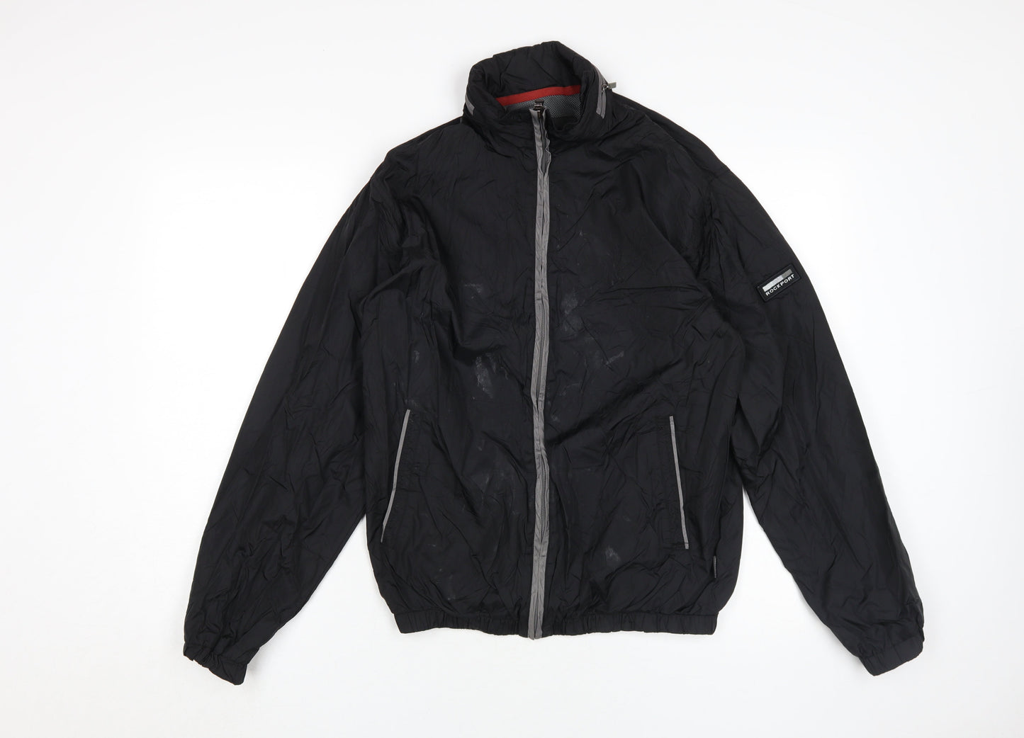 Rockport Men's Black Windbreaker Jacket S Casual