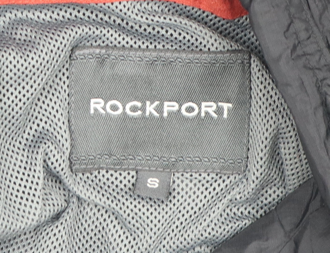 Rockport Men's Black Windbreaker Jacket S Casual
