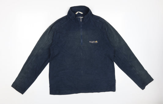 Regatta Men's Blue 1/4 Zip Fleece Sweatshirt S