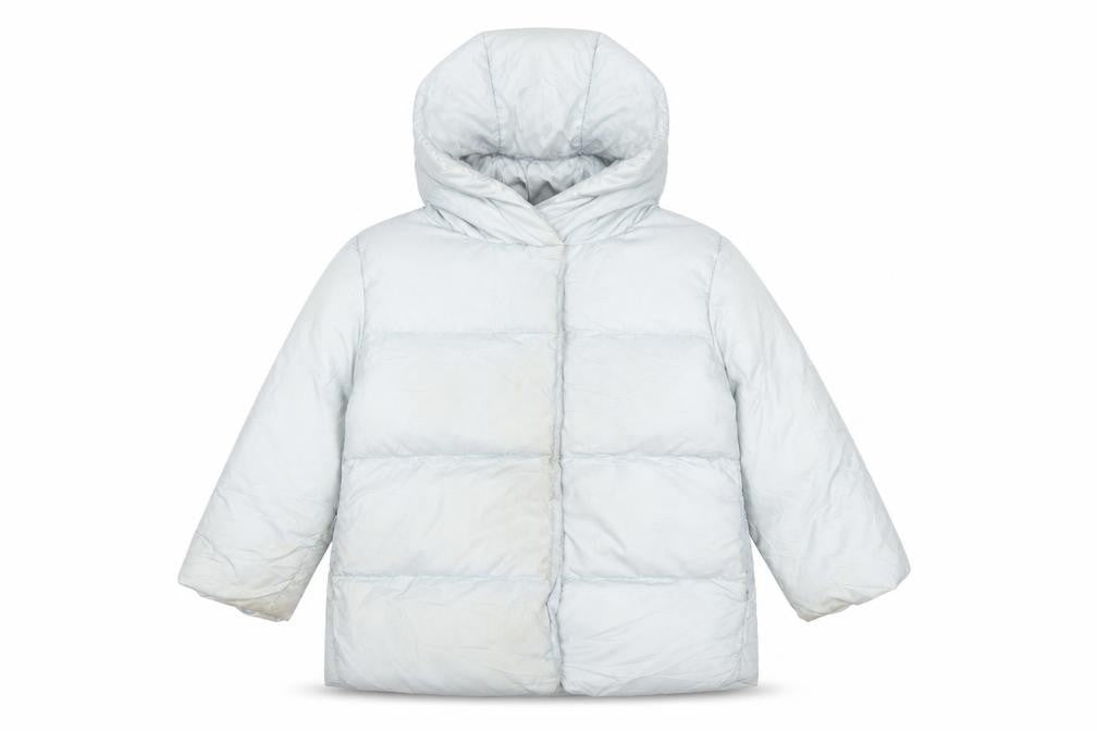 Zara Girls White Puffer Jacket 4-5 Years Winter Hooded