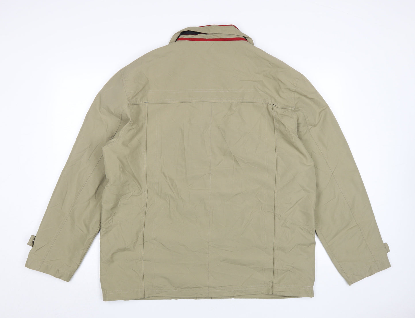 Greenwoods Men's Beige Jacket L with Full Zip and Pockets