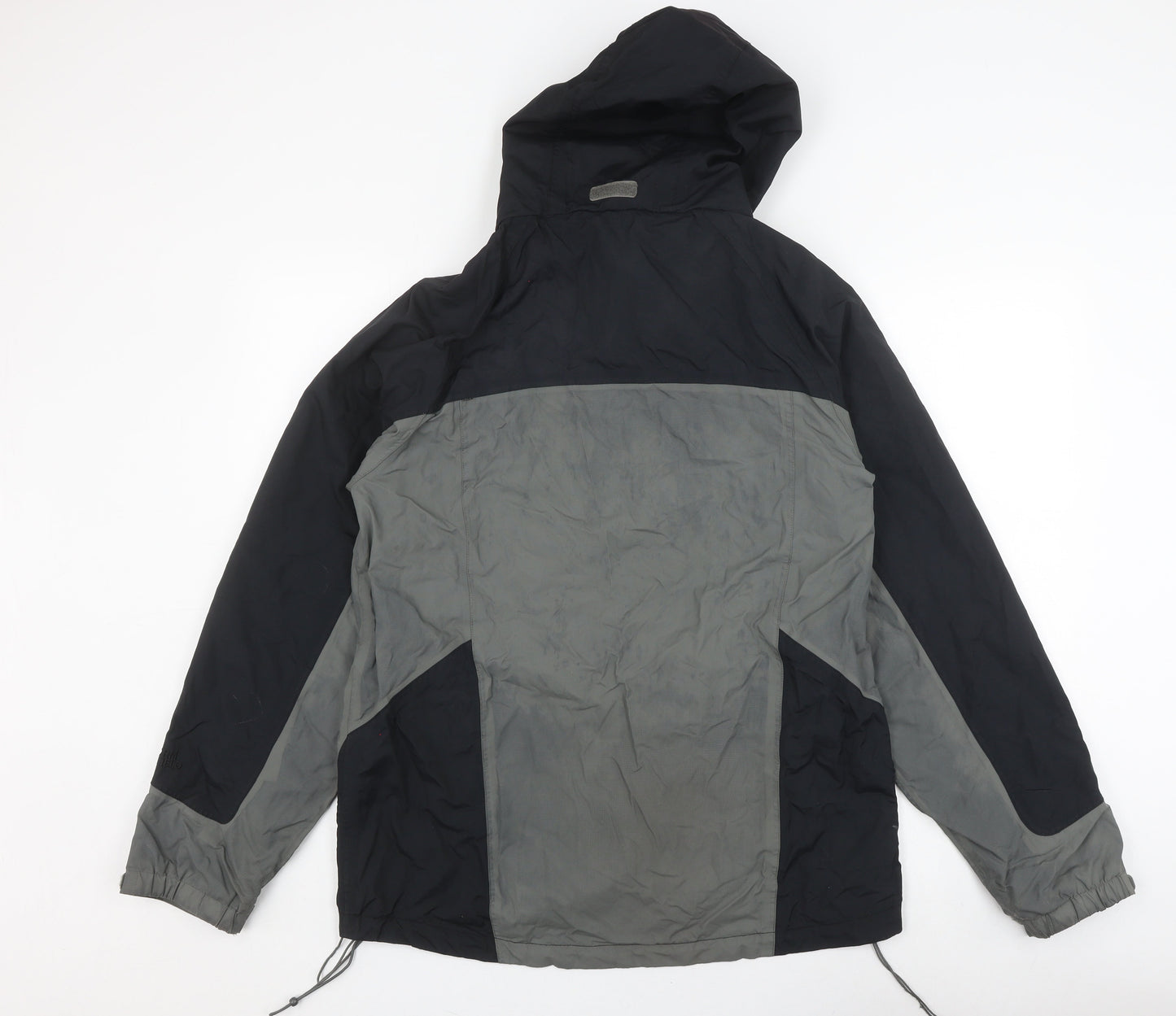 Peter Storm Men's Black Grey Hooded Rain Coat S