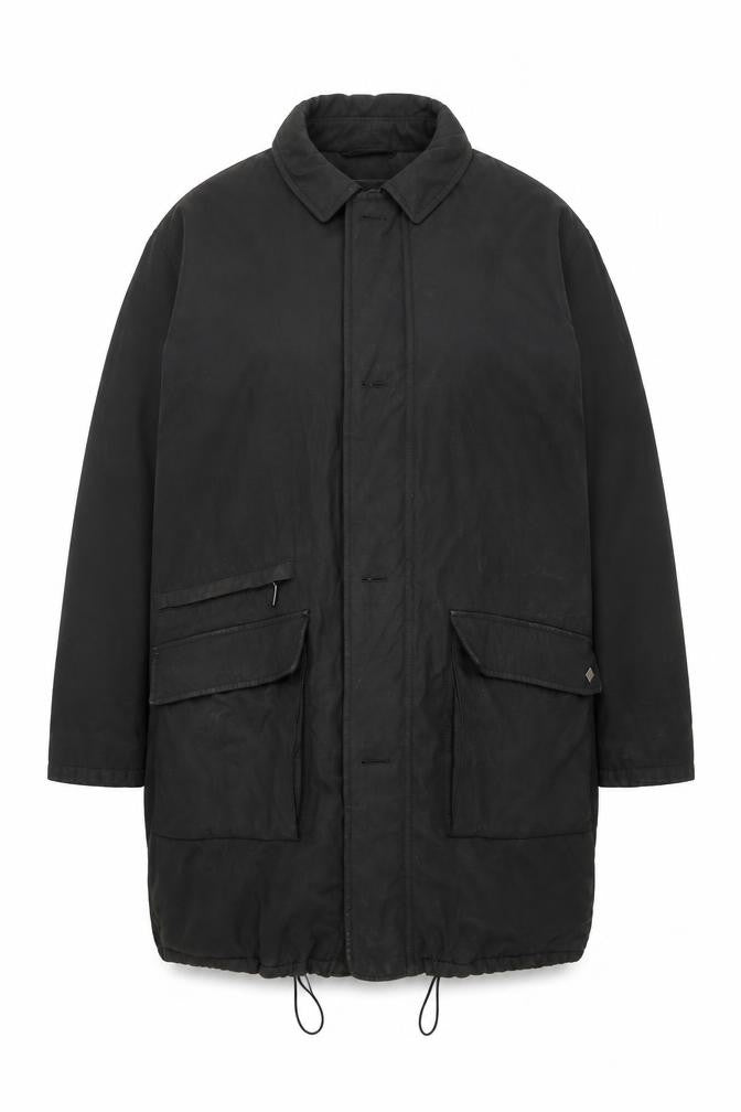Bugatti Unisex Black Mid-Length Overcoat, Size 18