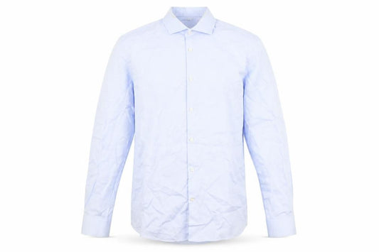 Moss London Men's Slim Fit Blue Shirt